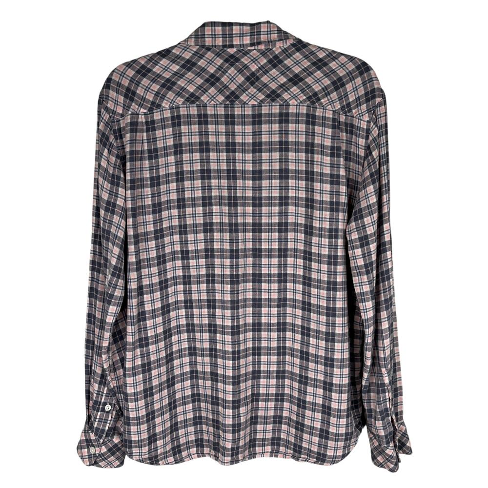 Rails Connor Button Down Flannel Stone Pink White… - image 2